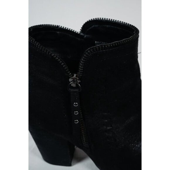 Daisy Fuentes Black Faux Leather Ankle Boots Caroline Size US 8W - Picture 6 of 9